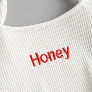 💙SOLD💙Honey Crop Rib Tank